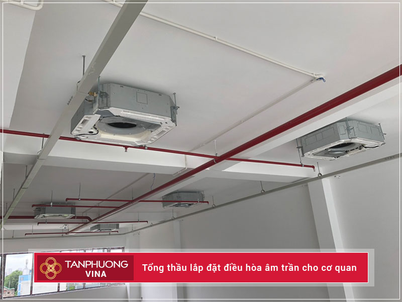 Lắp đặt điều hòa âm trần cho cơ quan tại Bắc Ninh